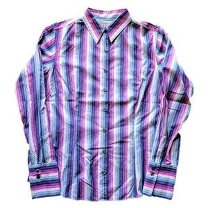 Women's Thomas Pink multicolor striped shirt sz 12